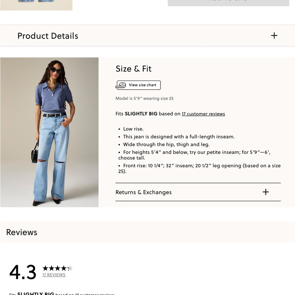 Wide leg jeans